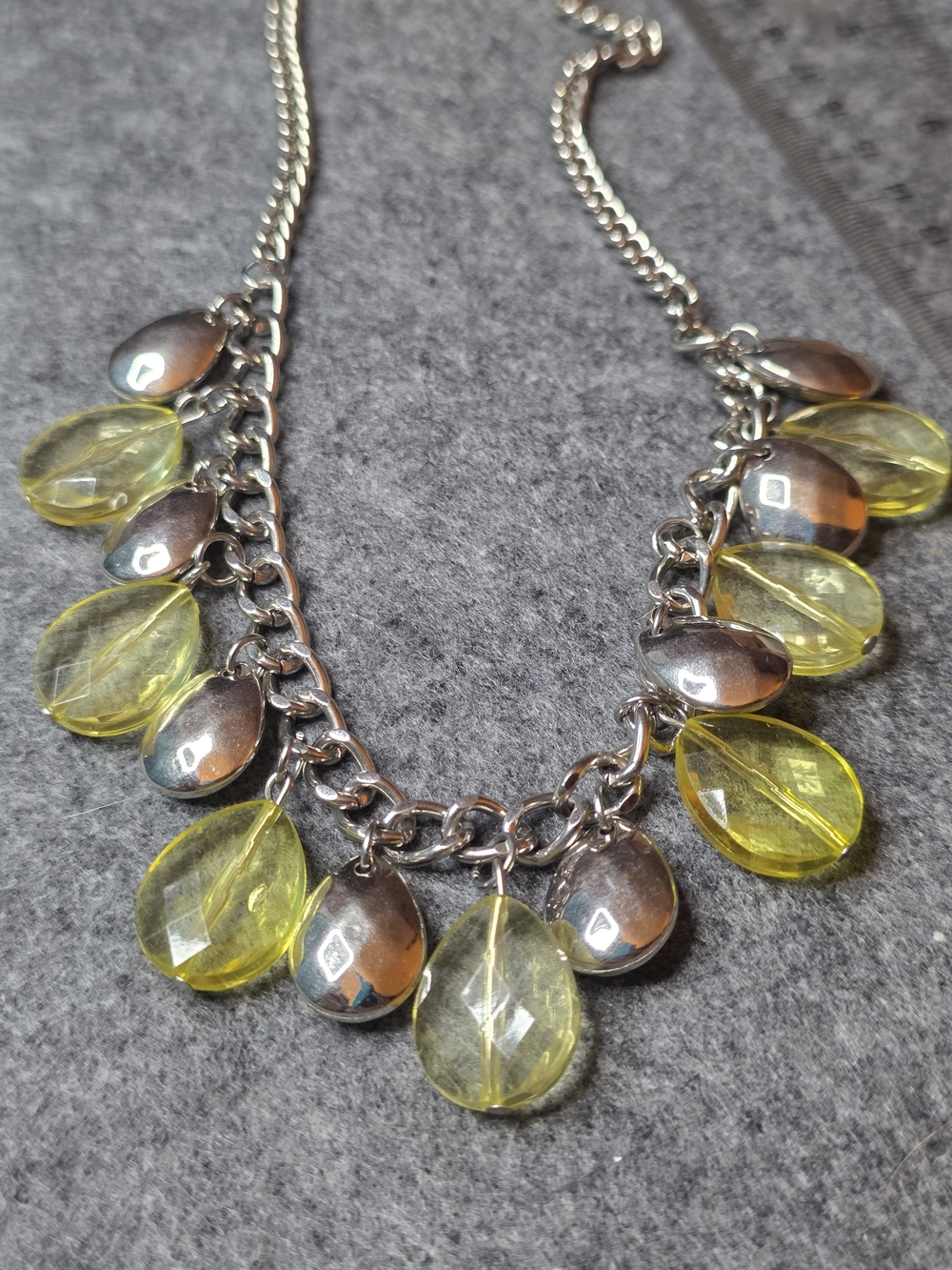 Paparazzi Women's Yellow Teardrop Necklace & Earring Set